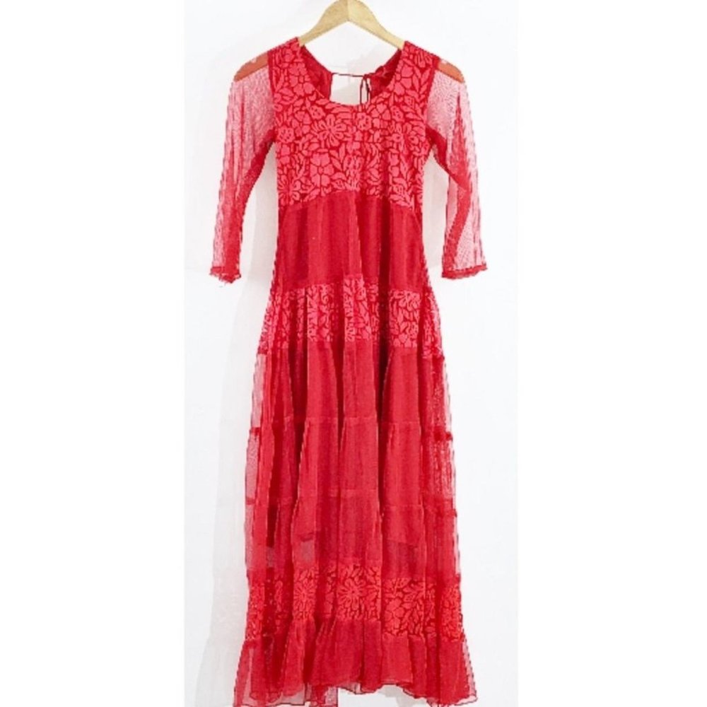 Vintage Red Shree Fashion Dress